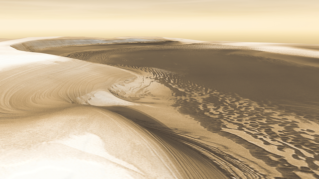 Blick auf den Marsnordpol (Bilddaten von Mars Odyssey)