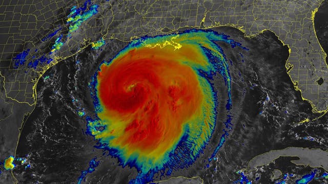 Die Infrarot-Satellitenansicht zeigt Hurrikan »Laura« am 26. August 2020.