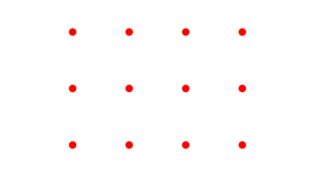 Rote Punkte in der Ebene