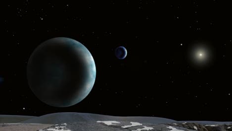 Plutosystem-Fantasie mit Charon