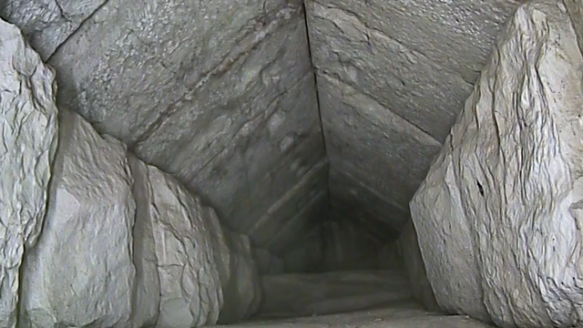 Die neu entdeckte Kammer in der Cheopsyramide.