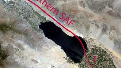 Verlauf des San-Andreas-Grabens beim Salton-See