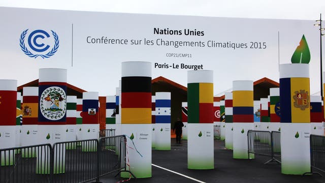Eingang zur Klimakonferenz von Paris