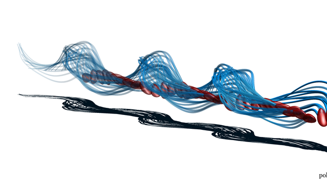 Illustration eines menschlichen Spermiums, dass sich ähnlich einem Korkenzieher bewegt