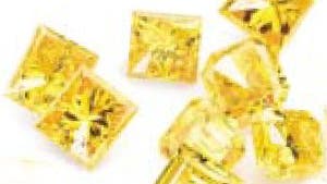 Viel Stickstoff macht synthetische Diamanten gelb