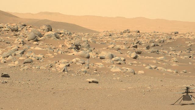 Auch der Hubschrauber, der mit dem Rover »Perseverance« auf dem Mars gelandet ist, sorgt für gut hörbare Geräusche.