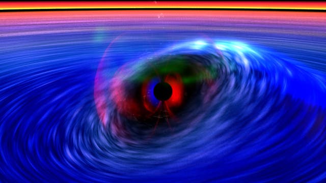 Heißes Gas umkreist Schwarzes Loch