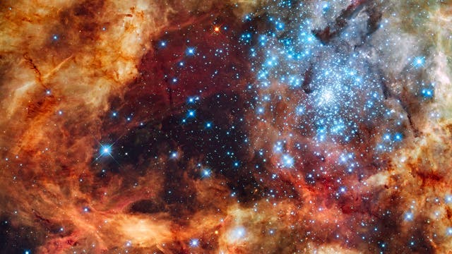 Die Sternbildungsregion R 136 in der Großen Magellanschen Wolke