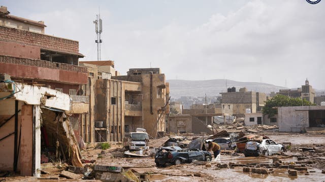 Zerstörungen in Derna.