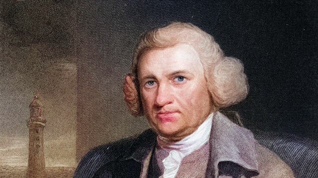 Porträt von John Smeaton (1724–1792). Der Engländer begründete das Bauingenieurwesen und führte zahlreiche Bauprojekte aus.