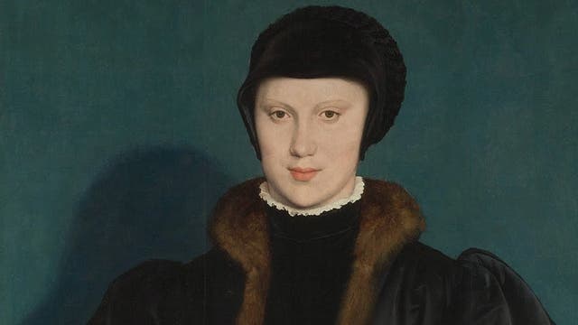 Ausschnitt aus dem Porträt der Christina von Dänemark von Hans Holbein d. J.