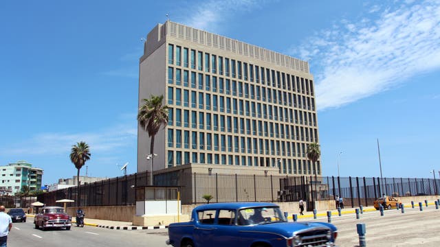 Das Gebäude der US-Botschaft in Havanna, Kuba