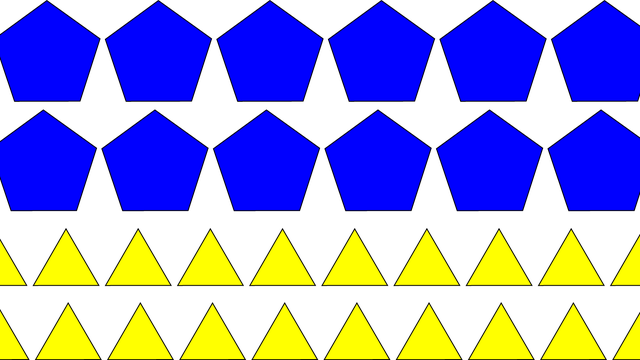 Zwanzig Dreiecke und zwölf Fünfecke