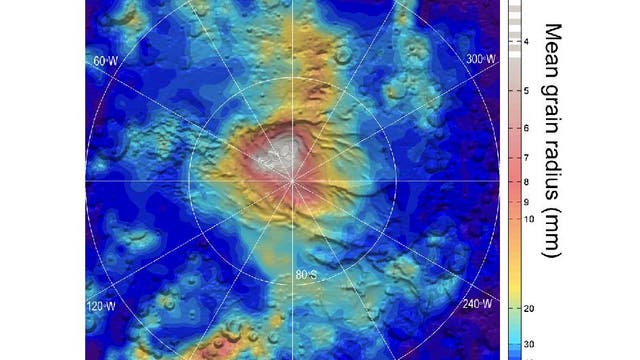 Kohlenstoffdioxid-Schneewolken auf dem Mars