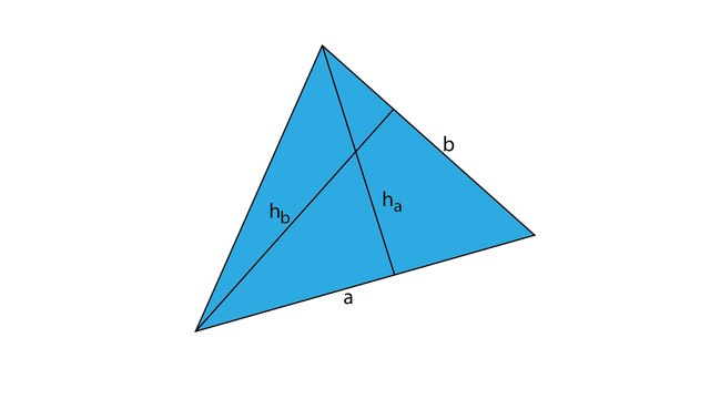 Dreieck mit zwei Höhen