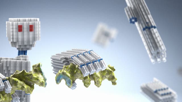 DNA-Nanoroboter in künstlerischer Darstellung