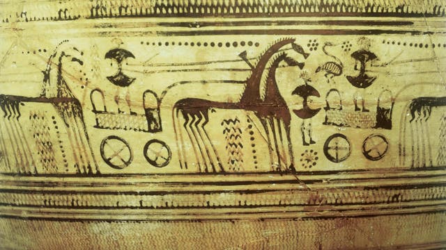 Fragment einer geometrischen Vase um 750 v. Chr.