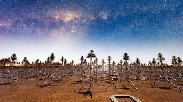 Weihnachtsbaumartige Antennen im westaustralischen Outback