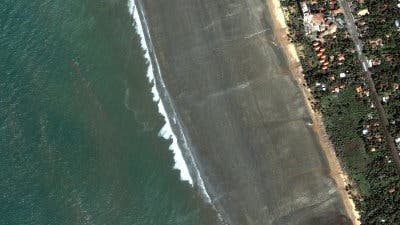 Küste Sri Lankas nach Tsunami