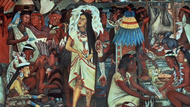 Malinche auf dem Markt von Tenochtitlan