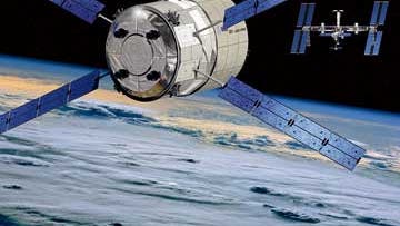 ATV im Anflug auf die ISS