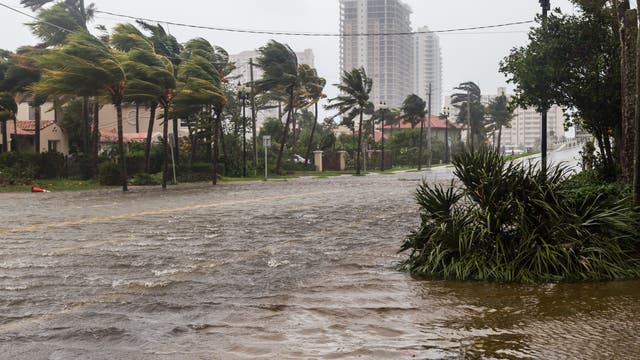 Der bereits zum Tropensturm abgeschwächte Hurrikan Irma in Fort Lauderdale, USA.