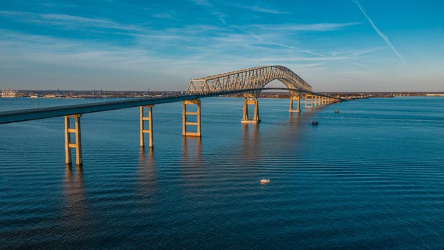 Francis Scott Key Bridge vor der Kollision.