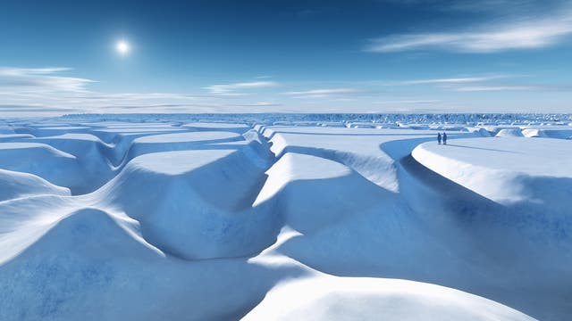 Schnee und Eis am Nordpol