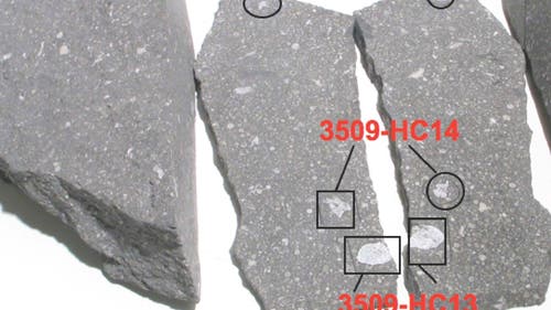 Der Meteorit Allende mit CAI-Einschlüssen