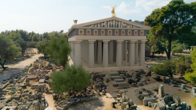 Rekonstruierter Zeustempel von Olympia.