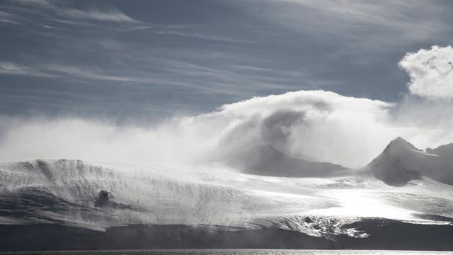 Windiges Wetter in der Antarktis