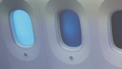 Elektrochrome Flugzeugfenster