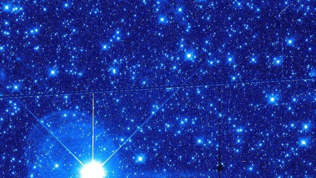 Hubble-Rohaufnahme einer Region im Sternbild Schütze für die Suche nach Kuipergürtelobjekten für New Horizons