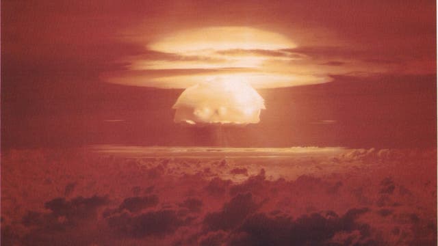 Atomwaffentest der Castle-Bravo-Bombe in der Südsee