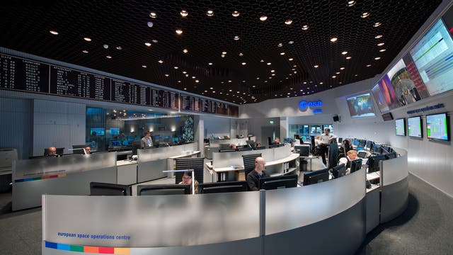 Blick in den Hauptkontrollraum des ESOC Darmstadt