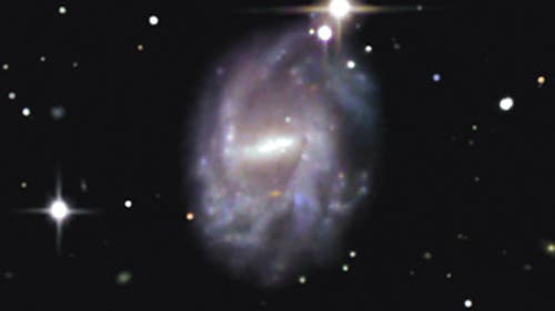 Galaxie NGC 7741, aus der Großstadt fotografiert