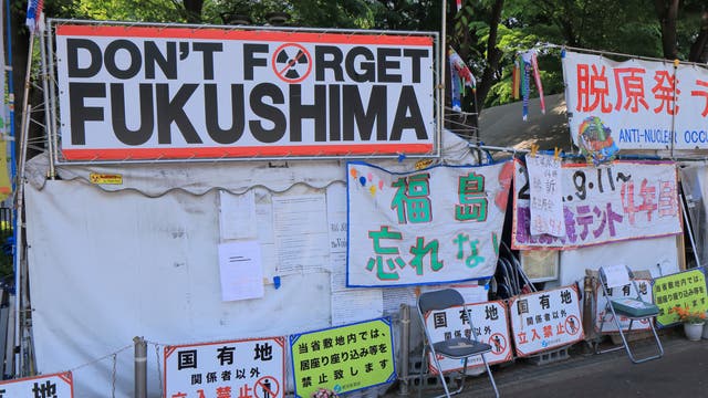 Protest gegen Kernkraft in Tokio nach der Fukushima-Katastrophe