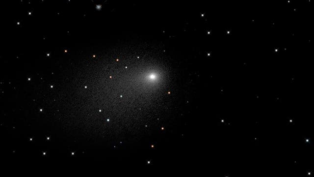 Aufnahme des Kometen Siding Spring vom Oktober 2014 mit dem Hubble Space Telescope.
