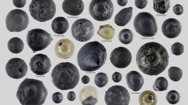 Beispiele für Mikrometeorite