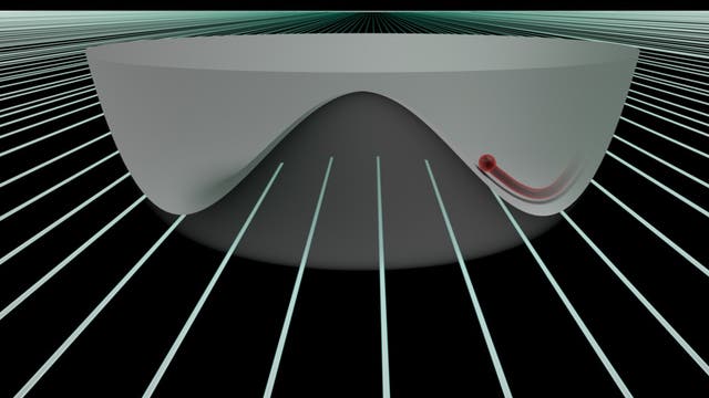 Illustration einer Higgs-Anregung in einem zweidimensionalen System