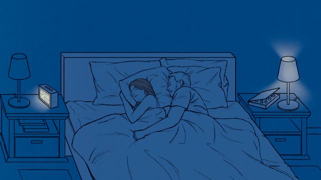 Stilisiertes Schlafendes Paar im Bett