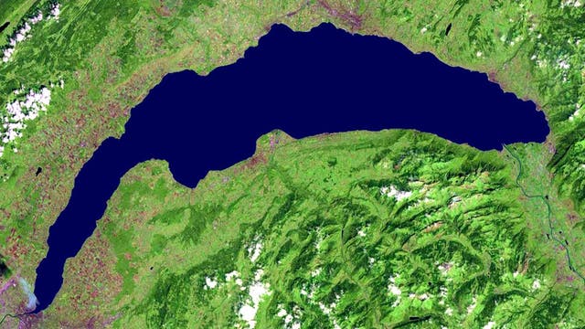 Satellitenbild des Genfer Sees
