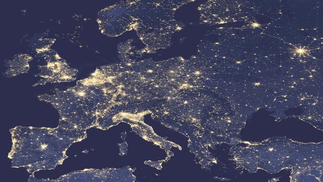 Lichtverschmutzung in Europa