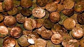 Die 545 Münzen des gallischen Schatzes