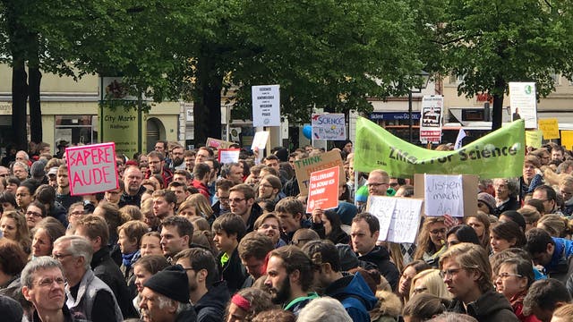 Teilnehmer des Heidelberger March for Science