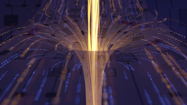 Quantenmechanische Information reist durch ein Wurmloch zwischen Schaltkreisen eines Quantencomputers