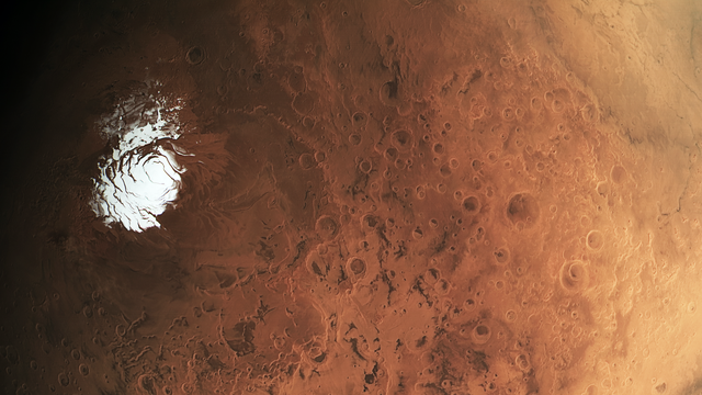 Heutiger Südpol des Mars