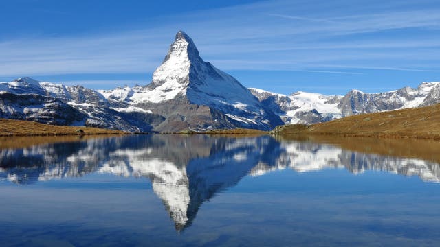 Das Idealbild eines Berges: Matterhorn in der Schweiz