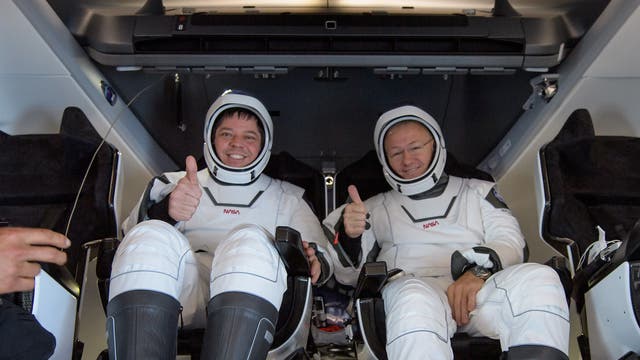 Nach Flug mit einer Kapsel von SpaceX wieder auf der Erde: Robert Behnken und Douglas Hurley