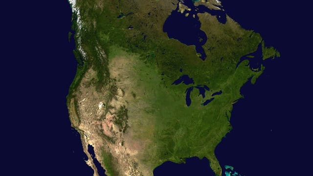 Satellitenbild von Nordamerika